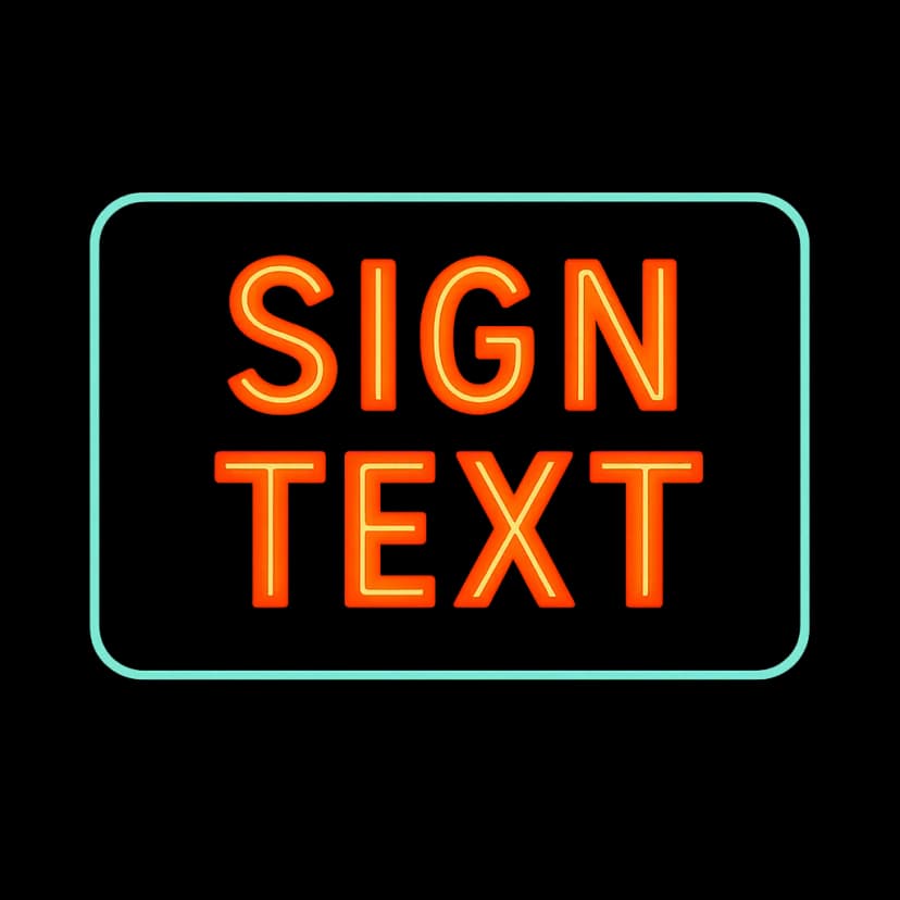 A retro diner signage with glowing neon red and turquoise letters