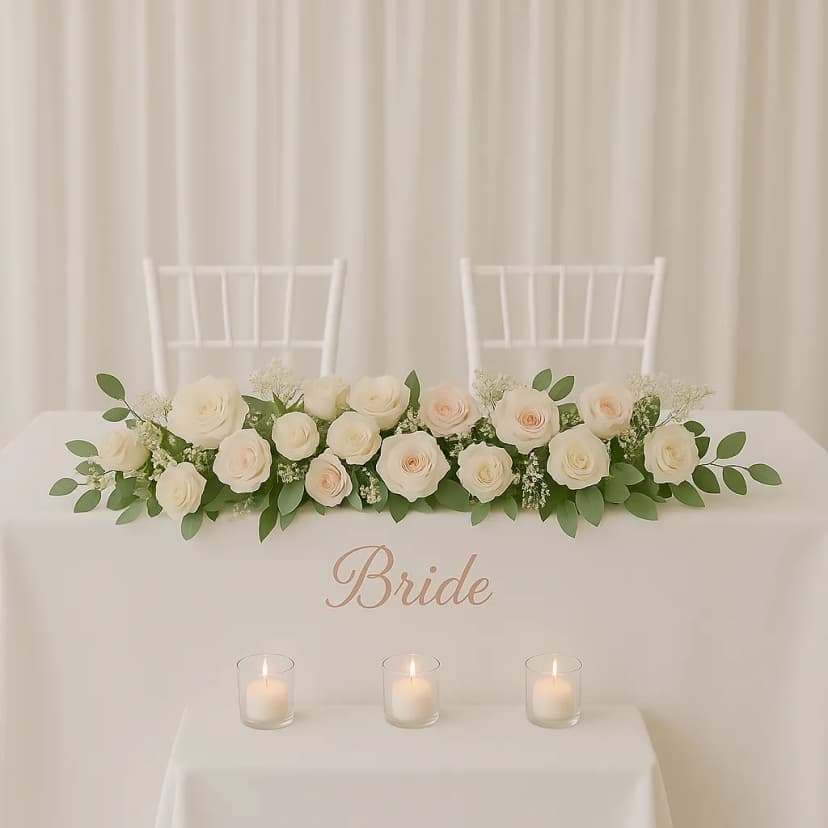 A minimalist bridal shower with sleek white linen tablecloths