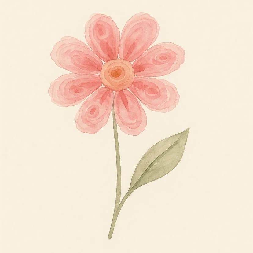 A watercolor floral illustration with delicate roses in soft pinks
