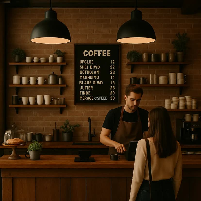 "Cozy coffee shop interior design concept